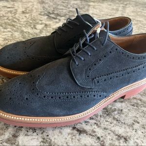 J Crew suede wingtip shoes